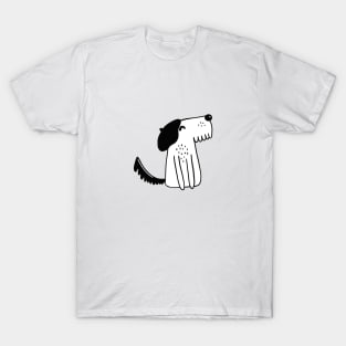 Parisian Dog illustration with beret on head T-Shirt